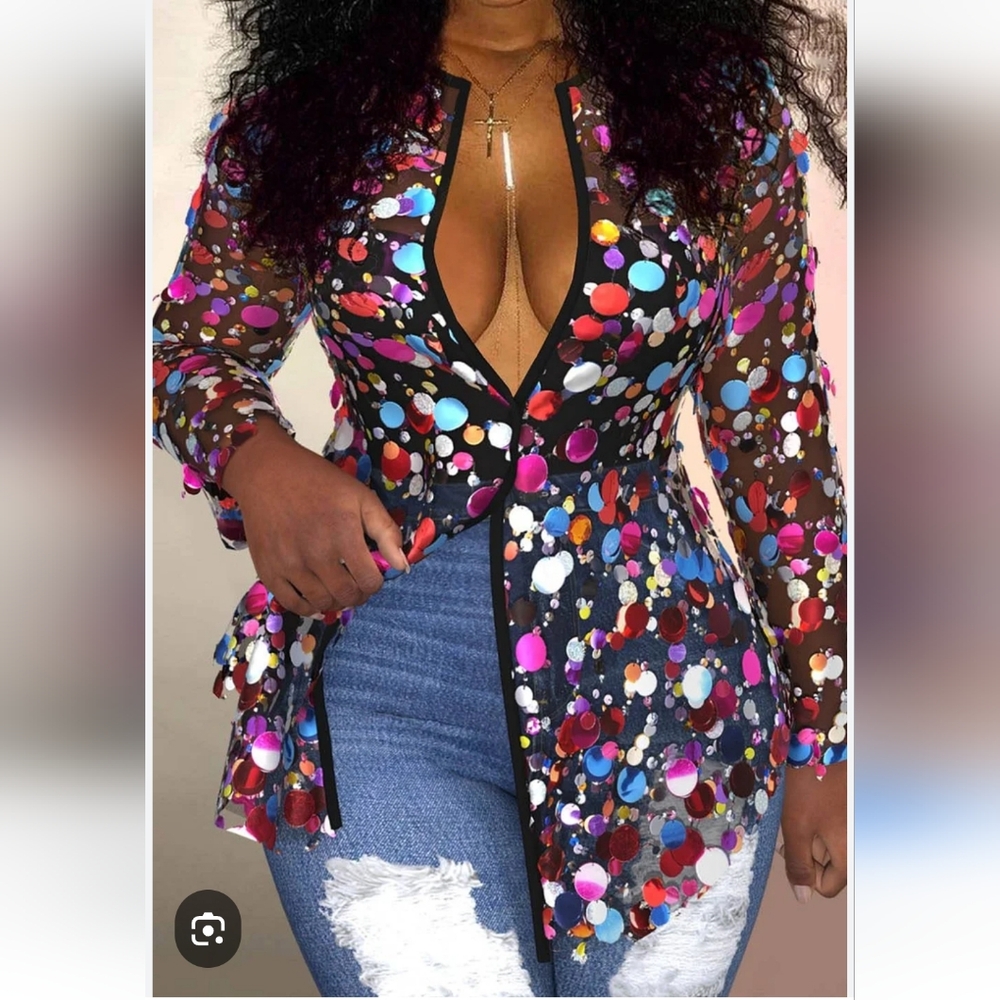 Xpluswear Colorful Party Women's Top